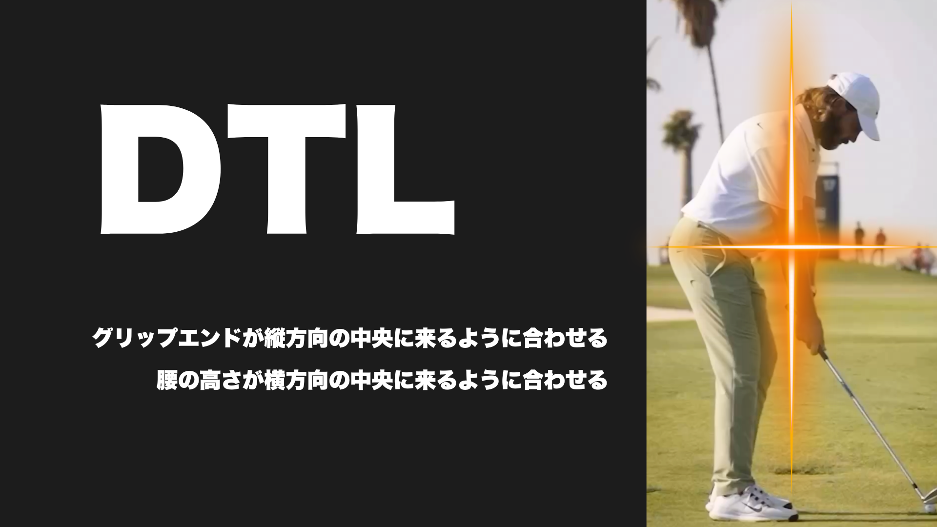 DTL（後方）からのスイング動画の撮影例