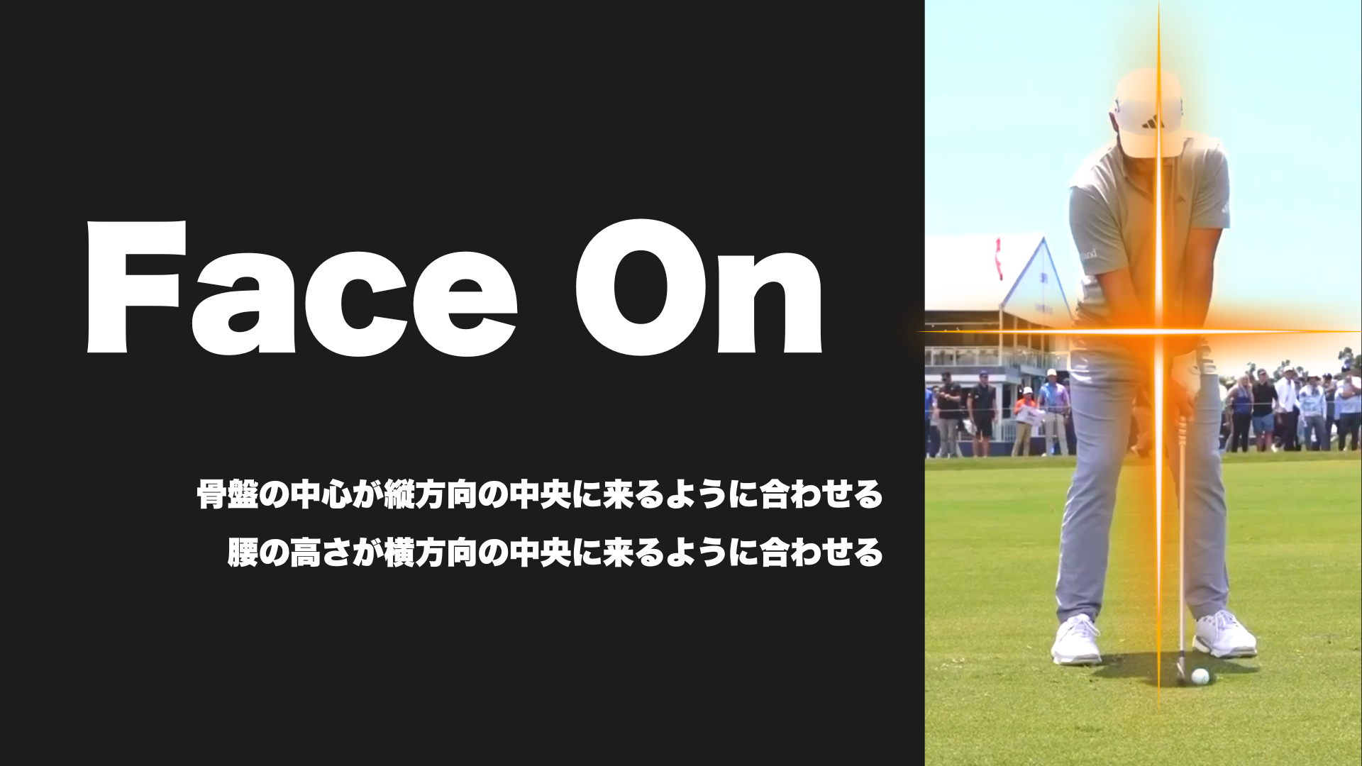 FO（正面）からのスイング動画の撮影例