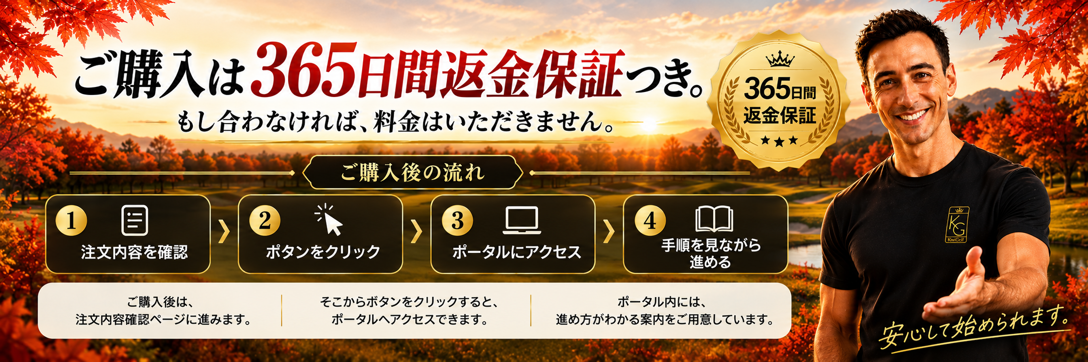 365日間返金保証